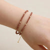 Faceted Sandstone Double Layer Beads Strand Bracelets Bangles Elegant Bohemian Magnetic Women Jewelry - Image 6