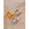 Arrivals Glossy Stainless Steel Layered Hollow Open Ring for Women Distinctive Geometric Attractive Jewelry - Image 4