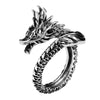 Retro Thai Silver Jewelry Domineering Dragon Silver Personality Zodiac Creative Opening Rings - Image 4