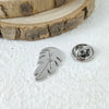 punk feather hollow stainless steel gold-plated badge, suit lapel pin black, men's brooch set - Image 5