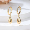 Charm Female Big Water Drop Hoop Earring Yellow Gold Color Earrings For Women Simple Metal Wedding Jewelry - Image 1
