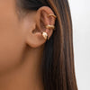 3Pcs/set Metal Chunky No Piercing Clip Earrings Geometric Ear Cuff Earrings for Women Ladies Party Girls Y2K Jewelry - Image 3