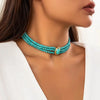 Simple Stone Beads Necklace Multilayer Imitation Pearl Choker Women Short Strand Neck Chain Collar Jewelry Gift - Image 1
