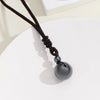 16 Mm Black Obsidian Tiger Eyes Amethyst Stone Women Men Necklaces with Adjustable Braided Rope Cords Crystal Pendant Ne - Image 11