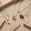 White Black Green Blue Pink Color Enamel Colt Horse Pendant Necklaces for Women Silver Plated Alloy Beads Chain Chokers - Image 17