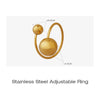 Rings For Women Stainless Steel Adjustable Gold Plated Punk Open Ring Jewelry Accessories Couples Gifts - Image 21