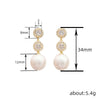 Silver Pearl Dangle Earrings for Women Gold Color Temperament Elegant Female Earrings Jewelry - Image 6