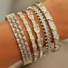 Design Crystal Letter Bangles&bracelets for Women Jewelry Zirconia Cross Geometric Bangles Accessories - Image 1