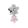 Silver Pink Series Butterfly Flower Heart Friends Love Mom Beads Fit European Charms Bracelet Jewelry - Image 10