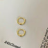 Silver Hoops Earrings for Women Simple Irregular Versatile Round Circle Earrings Prevent Allergy Jewelry Party Gift - Image 9