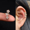 Adjustable Ear Cuff No Piercing with Cubic Zirconia Butterfly and Flower Designs - Image 62