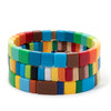 Colorful Acrylic Bead Bangle Set in Multiple Designs - Image 1