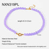 Rainbow Cat's Eye Glass Bead Chain Necklace Gold Plated Stainless Steel Collar Chain Colorful Jewelry for Women Unique Gift - Image 9