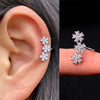 Adjustable Ear Cuff No Piercing with Cubic Zirconia Butterfly and Flower Designs - Image 61