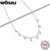 Silver Sparkling CZ Station Chokers Necklace For Women Jewelry Valentines Wedding Gift - Image 4