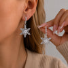Sparkling Christmas Tree Snowflake Crystal Dangle Earrings for Women Dainty Holiday Rhinestone Earrings Party Jewelry Gifts - Image 3