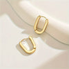 Gold Color Square Hoop Earrings for Women Men Stainless Steel Minimalist Punk Unisex Rock Earring Piercing Jewelry Gifts - Image 4
