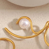 Knot Imitation Pearl Earrings Stainless Steel for Women Elegant Jewelry Gift - Image 6
