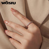 Silver Simple White Opal Black Onyx Band Rings For Women, Everyday Wear Full Stone Rings Party Gift for Her - Image 3