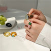 Irregular Geometric Transparent Colorful Crystal Rhinestone Zircon Round Ring For Women Shiny Jewelry Accessories - Image 3