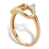 1 Pieces Rhinestone Inlaid Alloy Double Heart Hollowed Out Ring Minimalist Women's Temperament Bracelet - Image 2
