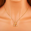 Shiny A-Z Letters Inlaid Rhinestones Pendant Necklace For Female Male Initial Name Clavicle Chain Accessories - Image 3