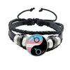 Lgbt Black Weave Leather Bracelet Bi Pride Glass Cabochon Gay Pride Rainbow Flag Photo Bangle Jewelry For Women Men Lovers Gift - Image 42