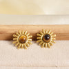 Maillard Series Stainless Steel Earring Tiger Eye Stone No Fade Earrings Sun Oval Butterfly Fan-Shaped Jewelry - Image 3