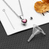 Stainless Steel Heart Urn Necklace with Birthstone Cremation Jewelry for Human Ashes, Keepsake Cremation Urn Jewelry - Image 3
