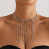 Irregular Bead Necklace Light Multiple Tassels Simple Splicing Collarbone Chain Women Jewelry Necklace Gifts - Image 5