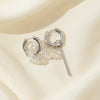 Statement Minimalist Gold Silver Color Asymmetric Square crystal Pendant Hoop Earrings Street Style Elegant Jewelry - Image 3