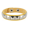 One Row Punk Rock Studded Bracelet Square Spiked Leather Cuff Bracelet for Men Women \Wristband Bracelet - Image 7