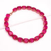 Classic copper plated rose gold inlaid ruby bracelet for women and simple engagement elliptic Beaded bangles jewelry - Image 3
