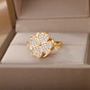Four Clover Rotating Rings for Women Adjustable Stainless Steel Wedding Ring Aesthetic Jewelry Gift - Image 3