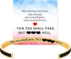 This Too Shall Pass Mantra Cuff Bracelet But Hell Hidden Message Engraved Bangle Inspirational Encouragement Gift for Women Men - Image 6