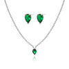Water Drop Crystal Chic Choker Necklace Bracelet Earring Set for Women Hip Hop Shiny CZ Tennis Necklaces Set Jewelry - Image 1