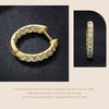 Gold Hoop Earrings for Women, Silver Round Cut Lab Diamond Earrings - Image 2