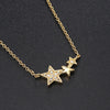 Three Stars Choker Necklaces for Women Kpop Dainty Gold Color Chain on The Neck Zircon Pendant Female Jewelry - Image 4