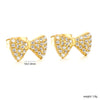 Butterfly Bow Shaped Zircon Stud Earrings Stainless Steel Piercing Gold Color Stylish For Women Jewelry - Image 10