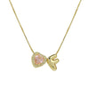 Delicate Heart Pink Zircon Mini Letter Pendant Necklace for Women Gold Plated Balloon Bubble Initial Alphabet Jewelry - Image 27