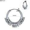 Zemo 1 PC Punk Stainless Steel Clip-on Earrings Long Tassel Pendant Earring Taper Cross Feather No-Pierced Fake Piercing 12/14MM - Image 28