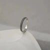 Silver Weave Black Rings For Women Couple Wedding Elegant Jewelry Accessories Jewellery Moneys - Image 1