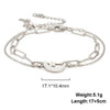 Bracelets Of Women Silver Color Stainless Steel Double Moon Chain Star Beads Bangles Minimalist Female Jewelry Accessories - Image 10