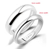 Buyee Silver Couples Ring Elegant Can Engrave Name Date Open Ring for Women Men Classic Jewelry Circle - Image 8
