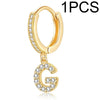 A-Z Letters Initial Pendant Earrings Hoop Earrings Men Golden Color Jewelry Earring Alphabet Name Earrings Women 1pcs - Image 15
