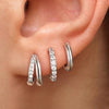 3PCS Sets Stainless Steel Square Zirconia Hoop Earrings For Women Daily Life Cartilage Stud Earrings Piercing Jewelry Gift - Image 14