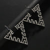 Stonefans Hollow Triangle Hoop Earrings Crystal Accessories for Women Jewelry Vintage Geometric Rhinestone Earrings Wedding