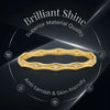 Sun Motif Snap Closure Bangle with Clear Stone Accents - Image 5