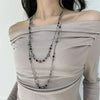 Minimalist Long Teardrop Charm Pendant Necklace for Women Autumn Winter Sweater Chain Y2K Accessory Jewelry Gift - Image 12
