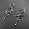 Gothic Stainless Steel Hoops Spike Piercing Long Dangle Earrings Handmade Punk y2k Chainmail Rivet Drop Earrings Rock Jewelry - Image 6